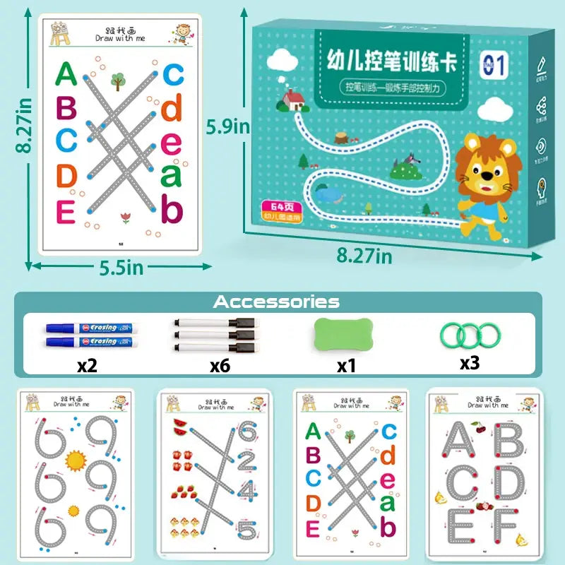 Montessori Drawing Toy Set for Toddler Learning Activities