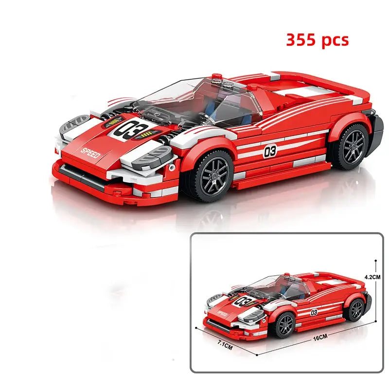 City Technical Car Speed Champion Sports Racing Car Vehicle Racer Moc Building Blocks Educational Toys