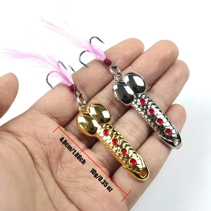 Hard metal fish lures - 2pcs/5pcs spoon lure for fun fishing novelty gifts