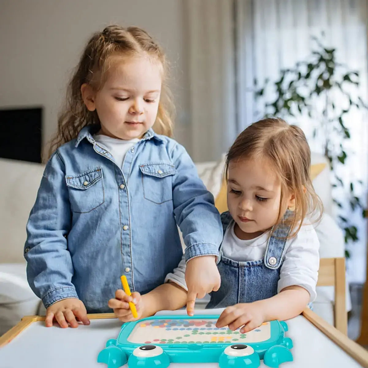 Magnetic Drawing Board for Kids Large Doodle Board with Magnet Beads and Pen Cute Crab Montessori Toys Gift