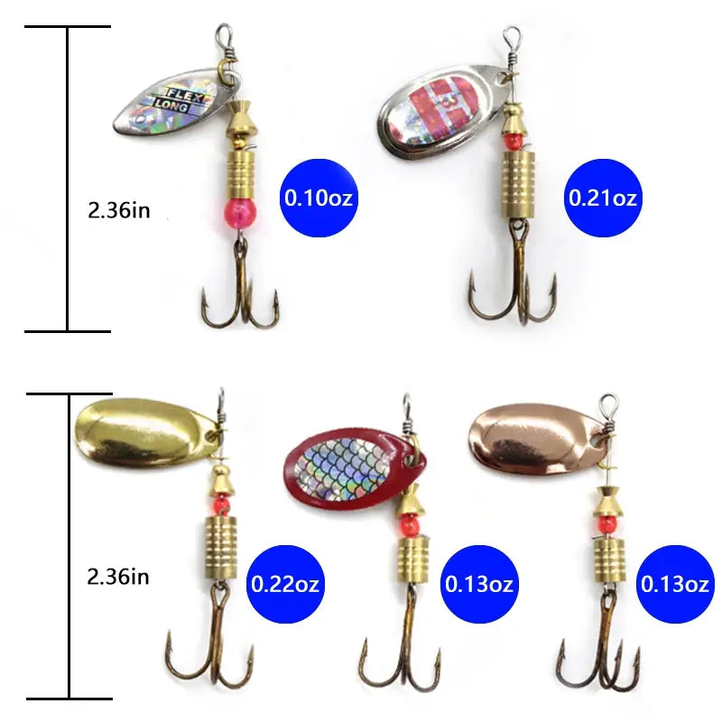 Metal spoon spinner fishing lure 10pcs set spoonbait crankbaits fishing wobblers for pike crochet