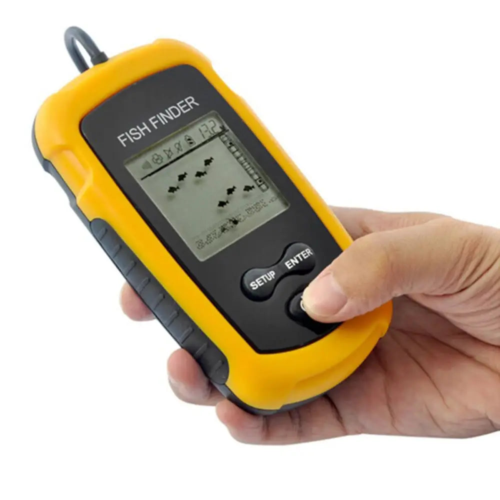 Alarm 100m portable sonar fish finders 45 degrees sonar coverage echo sounder alarm transducer lake