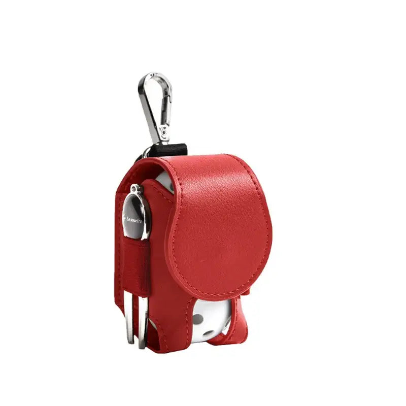 YY High Quality Leather Golf Ball Pouch Bag Outdoor Leather Golf Ball Pouch Golf Ball Waist Bag