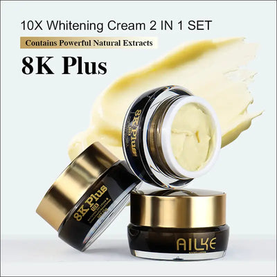 Ailke 10x whitening face cream with collagen, glutathione, 50ml - reduce dark spots & sun spots,