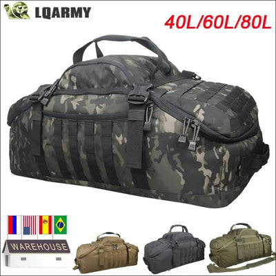 Army tactical waterproof backpack - 40l 60l 80l - sports travel bags