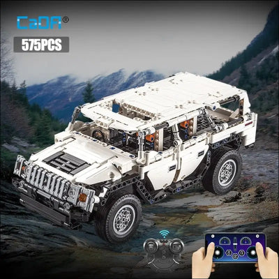 Cada 575pcs warrior h2 remote control car building blocks city racing car awd suv rc bricks gifts