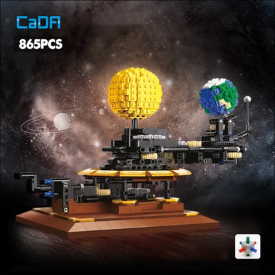 Cada 865pcs city solar system earth and sun clock building blocks science experiment education