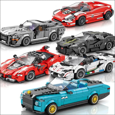 City technical car speed champion sports racing car vehicle racer moc building blocks educational