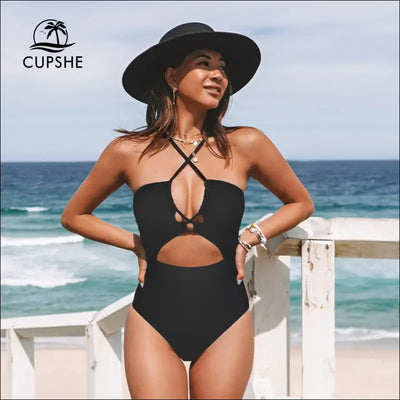 Cupshe cut out one-piece swimsuit sexy backless monokini swimwear - cupshe swimsuits