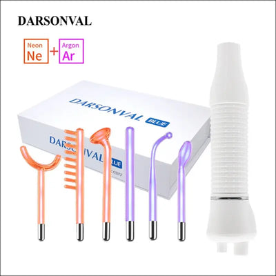 Darsonval portable high frequency facial wand - 8 functions, 6 wands, remove wrinkles, acne & more