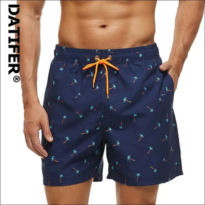 Datifer brand beach shorts summer quick dry mens board swimsuits man swim trunks surf swimwear male