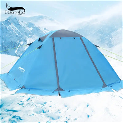 Desert&fox winter tent with snow skirt 2 person aluminum pole tent lightweight backpacking tent