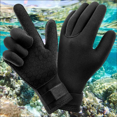 Diving gloves - 3mm neoprene anti slip thermal for spearfishing and water sports