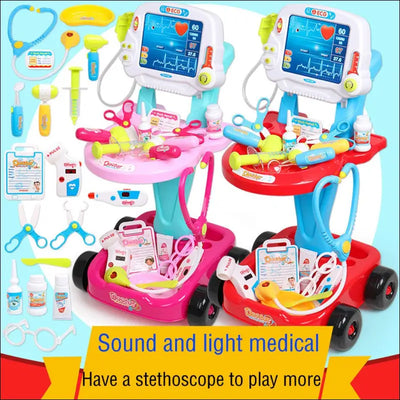 Doctor pretend play set with electric simulation medical and stethoscope kit