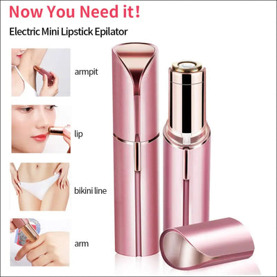 Electric eyebrow trimmer mini eye brow epilator facial lipstick shape hair removal portable women