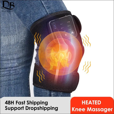 Electric heating knee massager far infrared joint physiotherapy elbow knee pad vibration massage