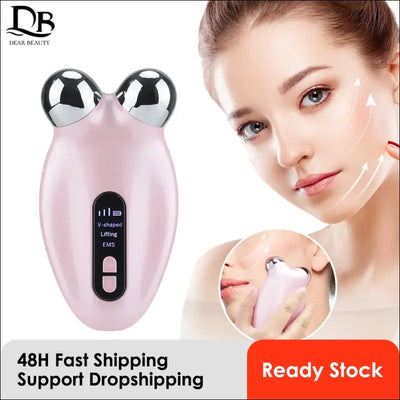 Ems facial massager roller - microcurrent face lifting machine for v-face, skin rejuvenation,