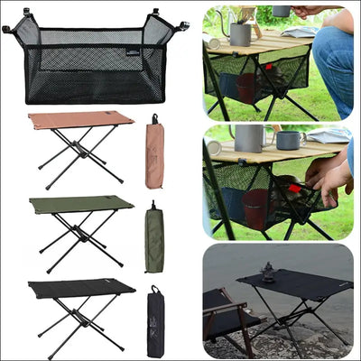 Foldable camping table-aluminum lightweight folding table compact roll up tables collapsible table