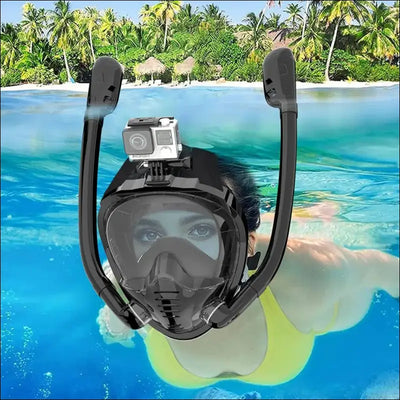 Full face snorkel mask - 180° panoramic view - anti-fog & anti-leak - adjustable size - diving