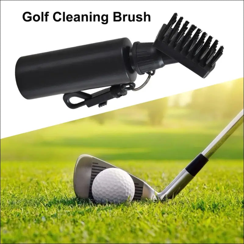 Golf Cleaning Tool with Water Bottle Clip Golf Club Spray Scrub Portable Nylon Bristles for Training Practice Golf