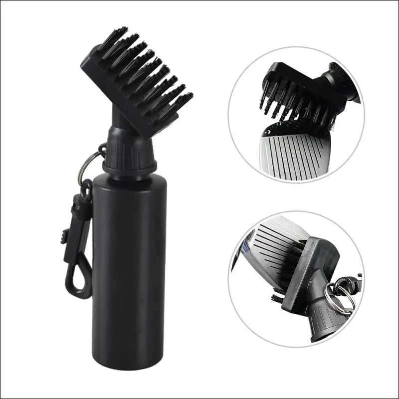 Golf Cleaning Tool with Water Bottle Clip Golf Club Spray Scrub Portable Nylon Bristles for Training Practice Golf