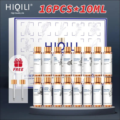 Hiqili 16 bottle 10ml essential oils set,100% pure nature for aromatherapy | humidifier,