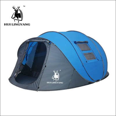 Hui lingyang throw pop up tent 4-6 person outdoor automatic tents double layers large family tent