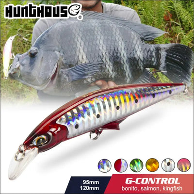 Hunthouse g-contorl minnow sinking fishing lure saltwater small hard bait 95/120mm 28/41g