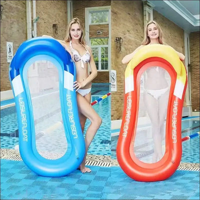 Inflatable women air mattress water hammock swimming ring kids big float toy swim tube chair pool