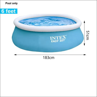 Intex 6 8 10 feet summer swimming pool adult inflatable ring pool giant family garden water play 6 feet pool