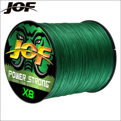 Jof braided fishing line 8 strands 100m 300m 500m pe multifilament wire strong japan cord for carp