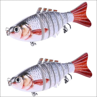 Jointed swimbait fishing lure - realistic multi-section wobbler for carp tackle (10cm, 15.5g)