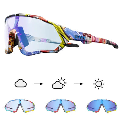 Kapvoe photochromic cycling glasses fishing sport sunglasses mtb bike glasses fietsbril goggles