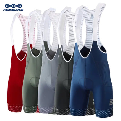 Kemaloce men cycling bib shorts blank blue&black 5d gel pad mountain bike shorts high end outdoor