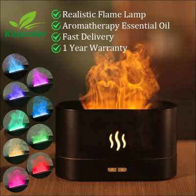 Kinscoter aroma diffuser air humidifier ultrasonic cool mist maker fogger led essential oil flame