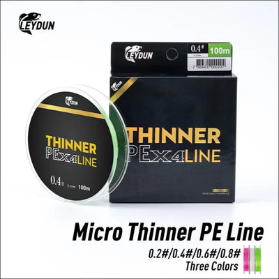 Leydun micro thinner fishing lines 100m 150m mt8 4 strands braided pe japan monofilament fishing