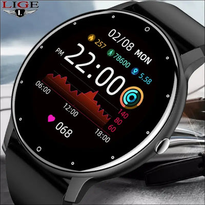 Lige 2022 new smart watch men full touch screen sport fitness watch ip67 waterproof bluetooth