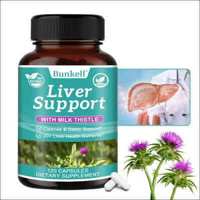 Liver detox, cleanse and repair supplement with dandelion root and artichoke leaf extracts to boost