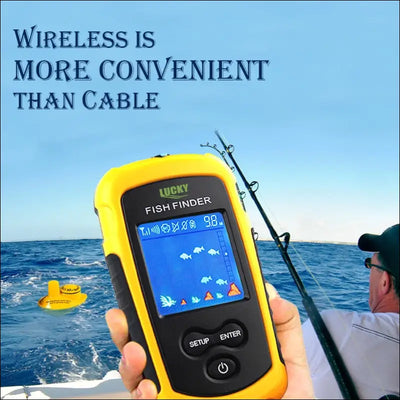 Lucky ffcw1108-1 wireless sonar fishing alert fish finder underwater echo sounder fishing detector