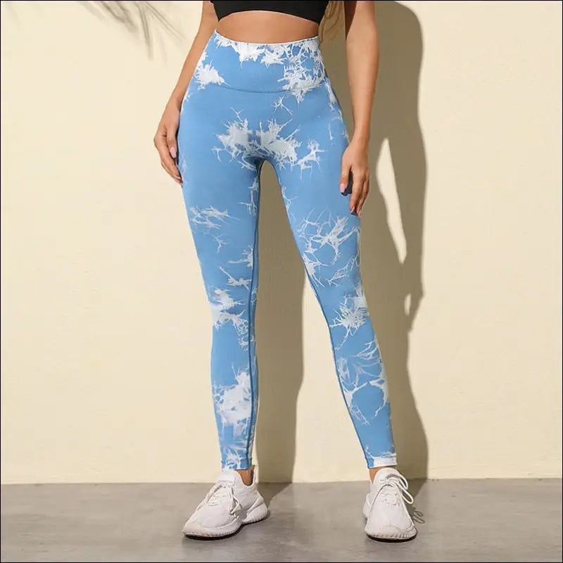 Marbling Tie-Dye Yoga Pants Sports Leggings Women Exercise Running Fitness High Waist Seamless Gym Leggings Women