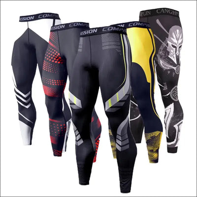 Men's running leggings sportswear quick dry gym fitness tights workout training jogging sports