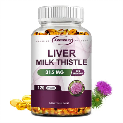 Milk thistle liver capsules - maintains liver health and promotes digestive health, helping