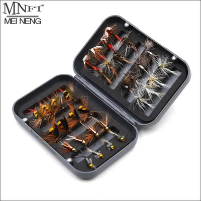 Mnft 32pcs/box trout nymph fly fishing lure dry/wet flies nymphs ice fishing lures artificial bait