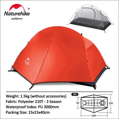 Naturehike cycling tent 1 person ultralight backpacking tent double layer fishing beach tent