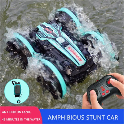 Newest high-tech remote control car 2.4g amphibious stunt rc car double-sided tumbling driving