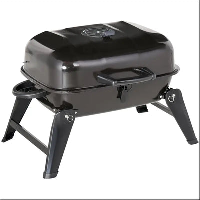 Outsunny 14" portable charcoal grill, tabletop small bbq grill for outdoor cooking, camping,