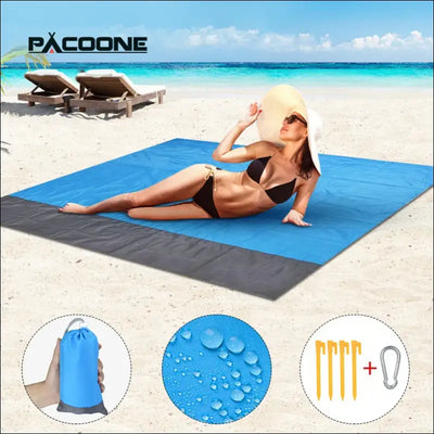 Pacoone waterproof beach blanket outdoor portable picnic mat camping ground mat mattress camping