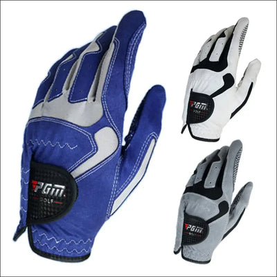 Pgm golf gloves blue white grey left right hand microfiber antiskid for professional brand new