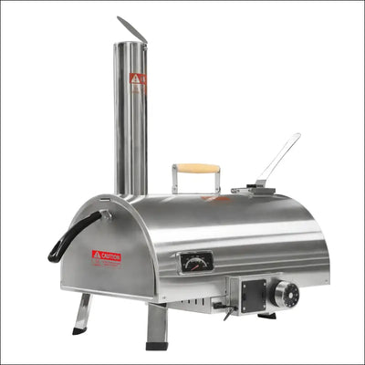 Pizza oven outdoor 12" automatic rotatable pizza ovens portable stainless steel wood fired pizza