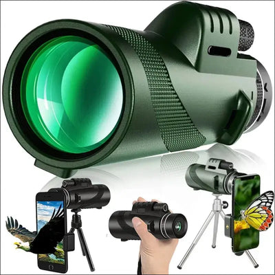 Portable zoom hd 5000m telescope folding long distance mini powerful telescope for hunting sports